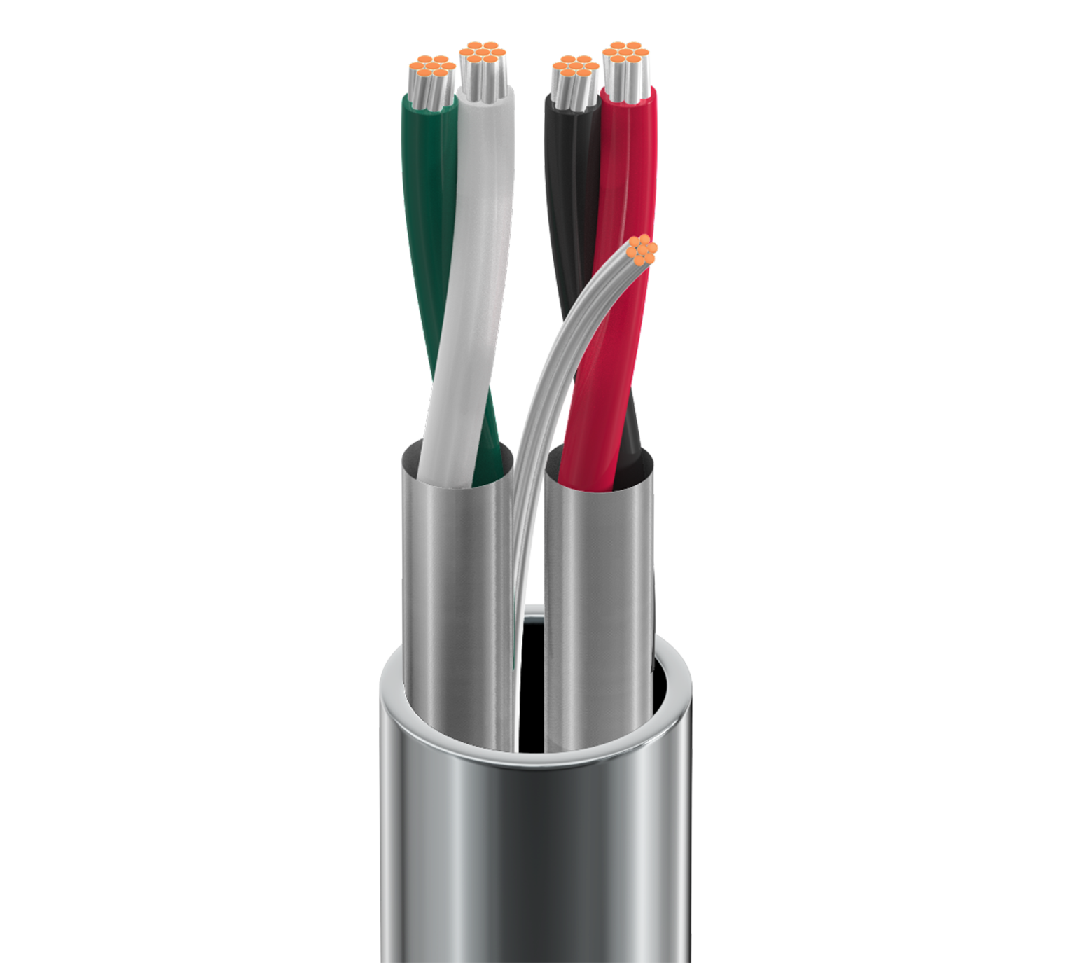 Cable with two individually twisted and shielded stranded pairs